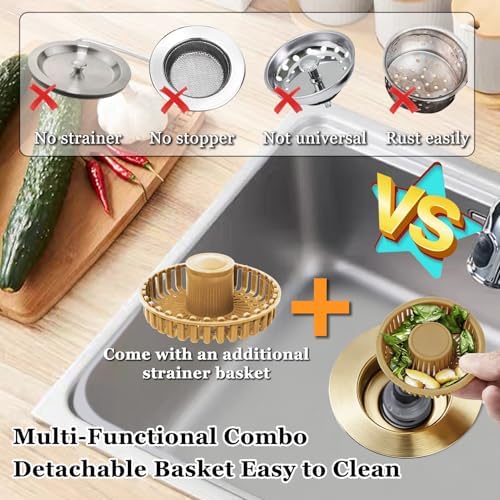 BAOLSLS 3-in-1 Kitchen Sink Drain Strainer