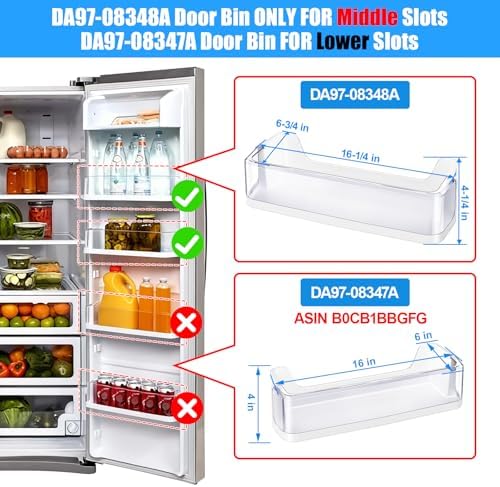DA97-08348A Refrigerator Door Bin RS25H5111SR/AA Door Shelf