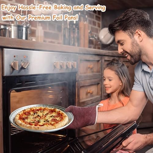 10 Pack Aluminum Disposable Pizza Pans 12Inch Round Foil Pizza Trays