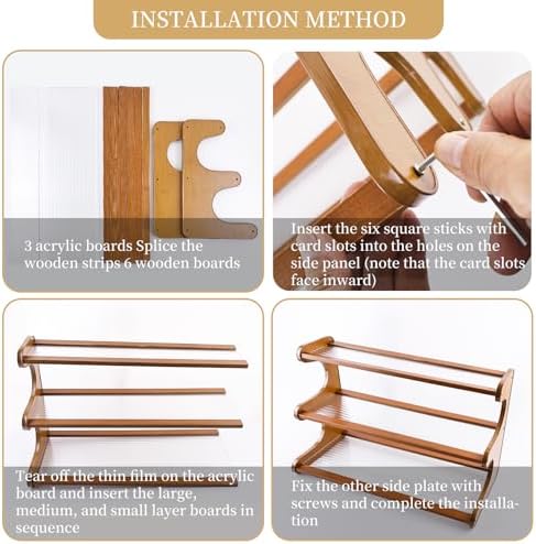 3-Tier Bamboo Mug Organizer for Cabinet, Countertop Coffee Cup Holder