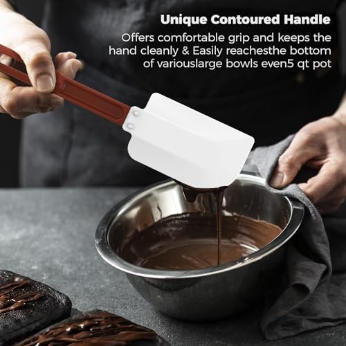 High Heat Resistant Silicone Spatulas, 13-1/2" Commercial Spatula