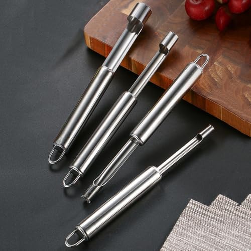 4-in-1 Stainless Steel Fruit Corer Set, Multi-Size Fruit & Pear Core