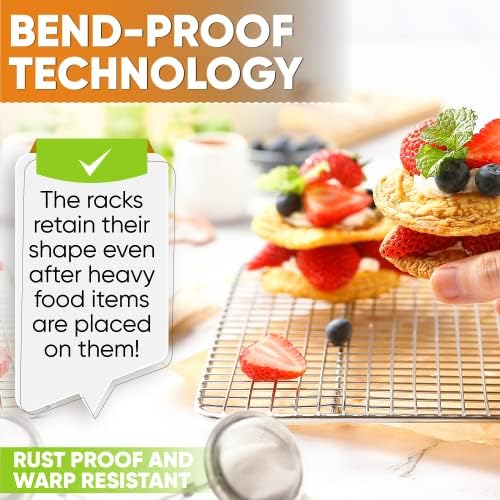 Spring Chef 10" x 15" Stainless Steel Cooling Rack for Cooking &