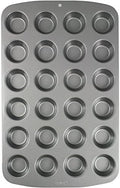 PME Mini Mini Muffin Pan-24 Cups, Non Stick Bakeware, Mini, Silver