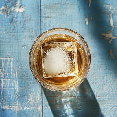 Ice Cube Molds, 2 Pack Silicone Trays for 8 Large Square Cubes