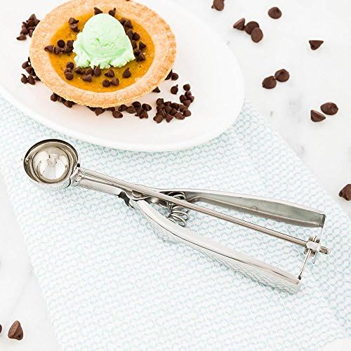 Restaurantware 0.5 oz Silver Stainless Steel # Ice Cream Scoop