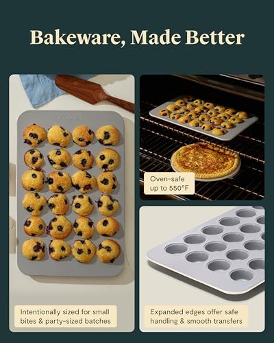 Caraway 24-Cup Non-Stick Ceramic-Coated Mini Muffin Pan