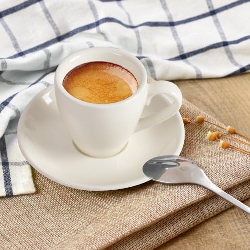 ionEgg Porcelain Espresso Cup with Saucer And Stainless Steel mini