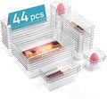 Vtopmart 44 PCS Clear Plastic Drawer Organizers Set, Vanity Organizer