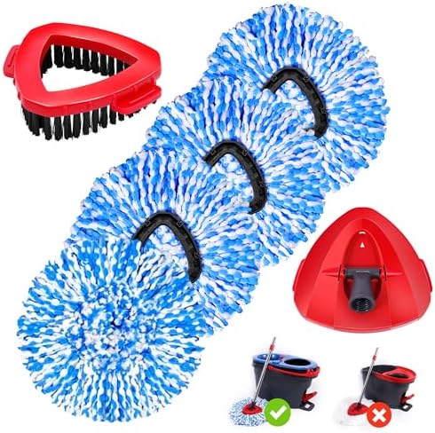 4-Pack Spin Mop Replacement Heads for Ocedar RinseClean 2-Tank System