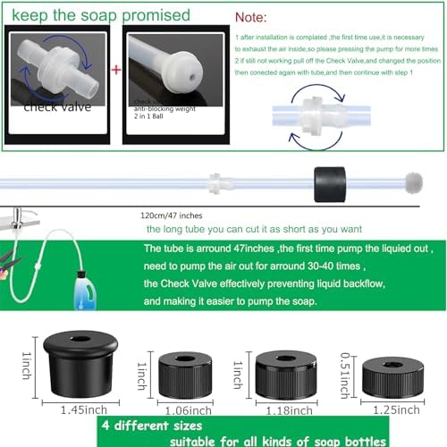 Under Sink Soap Dispenser Extension Tube Kit, 47" Hose