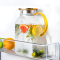 WARMSIMPLE 60 oz Glass Water Pitcher with Lid, Spout & Handle, BPA