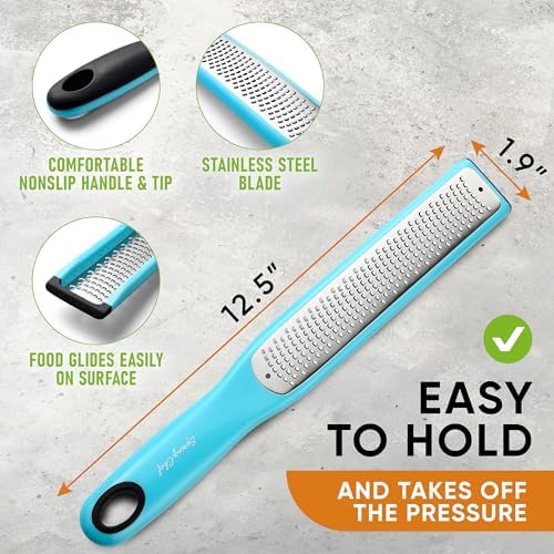 Spring Chef Premium Lemon Zester Grater with Handle - Fruits, Garlic