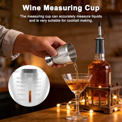 Cocktail Measuring Jigger Set, Shot Measure Double Jigger 1 oz 6 oz