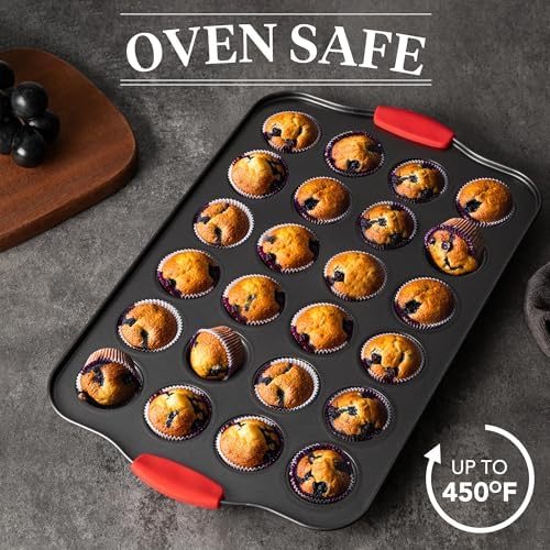 Tiawudi Muffin Pan, Nonstick Cupcake Pan Set, 2 Pack Heavy Duty Muffin