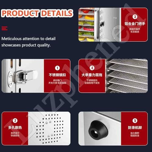 Commercial Food Dryer Machine, 18 Stainless Steel Trays