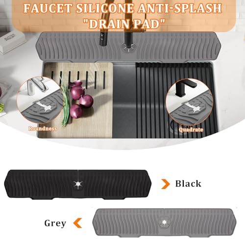 30 Inch Sink Splash Guard,Longer Silicone Sink Mat for Kitchen