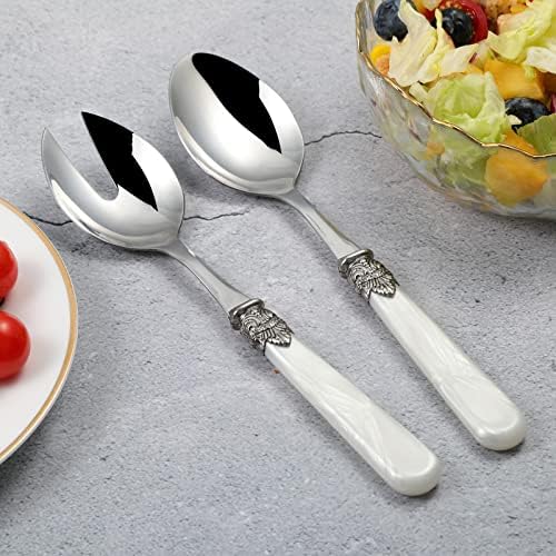 2-piece Salad Servers Stainless Steel Salad Serving Set Salad Fork and