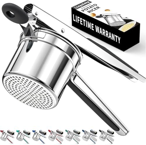 Large 15oz Potato Ricer for Mashed Potatoes, Heavy Duty 18/8 Stainless