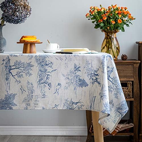 GLORY SEASON Rustic Tablecloth Classic French Village Printed Linen