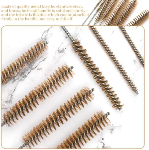 Tube Brush Kit 7pcs Brass Wire Tube Brushes Stainless Steel Bottle