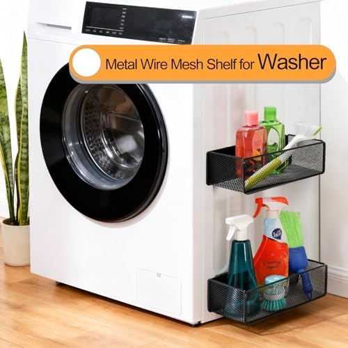 WUWEOT 2-Pack Magnetic Basket Fridge Organizers