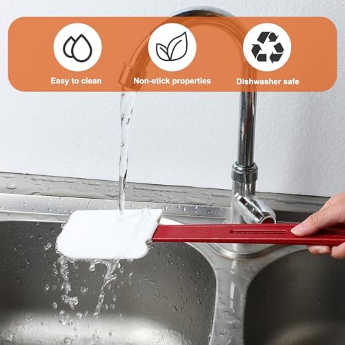 4 Pcs 14 Inch Silicone Spatulas High Temp, 500°F Heat Resistant