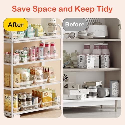 Large Snack Organizer for Countertop, Clear Snack Storage Bin
