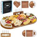 Elite Snacker Large Charcuterie Board Set, Acacia Wood, Premium Finish