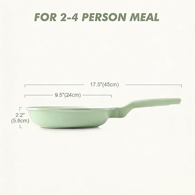 SENSARTE Nonstick Ceramic Frying Pan 9.5-Inch, Healthy Non Toxic Skillet - Image 7