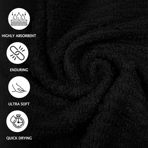 ZUPERIA Bar Mop Kitchen Towels - Pack of 12 (16"x19”) 100% Ring Spun