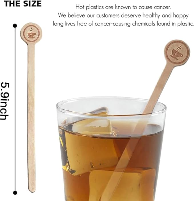 Coffee Stirrers Stir Sticks Wooden Beverage Mixer - Image 5