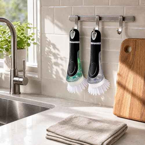 2 Pack Soap Dispensing Dish Brushes