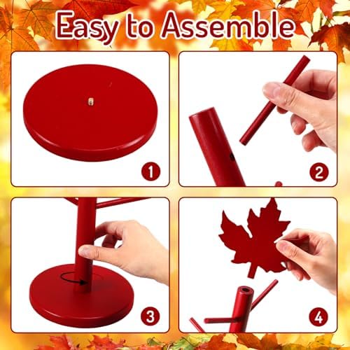 AnyDesign Fall Mug Holder Tree, Coffee Cup Holder with 8 Hooks