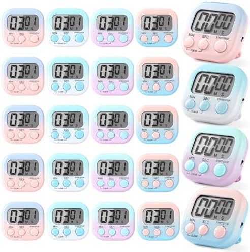 24 Pcs Digital Kitchen Timers, Magnetic