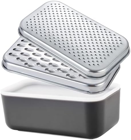 Stainless Steel Cheese Grater with Container
