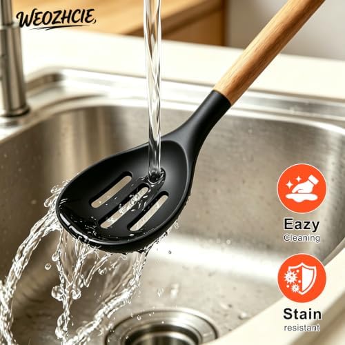 Silicone Cooking Utensil Set,10 PCS Cooking Kitchen Utensils Set