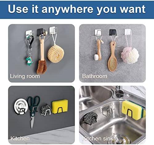2-Piece Stainless Steel Kitchen Sink Sponge Holders, Black