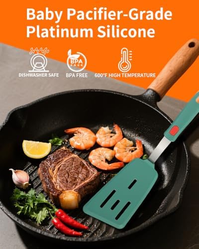 Brigii Silicone Spatula Turner Set, 3-Piece
