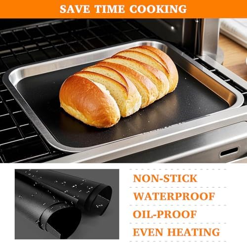 5 PCS Teflon Mats Oven Liner for Emeril Lagasse 26 QT French Door 360