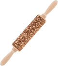 Embossed Rolling Pin for Baking Wooden Pastry Roller by NAMOARLY