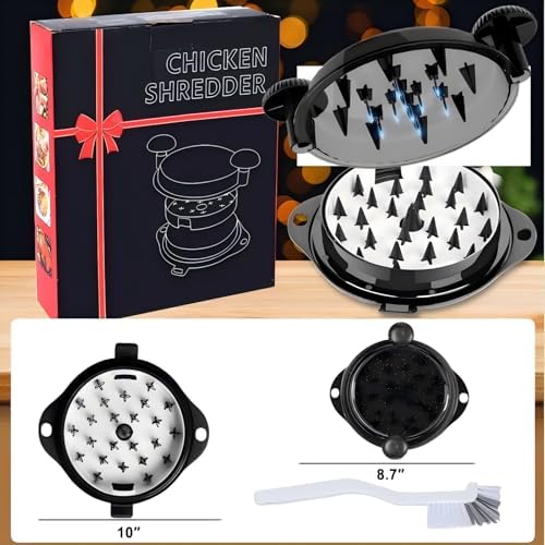 Chicken Shredder Tool with Stainless Steel Spikes, Black