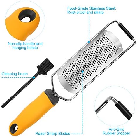 Pro Zester Grater, Lemon Parmesan Zester, Chocolate, With Razor-Sharp