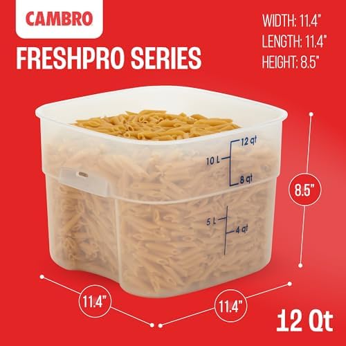 Cambro FreshPro 12 Quart Food Storage Container with Lid