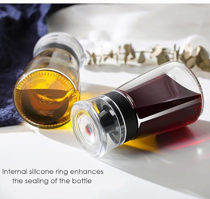 Outdoor Oil Dispenser Bottle for Camping, 160 ml/5.4 oz Glass Olive Oil and - Image 2