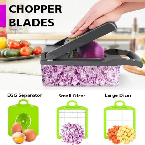 Vegetable Chopper, 13-in-1, 8 Blades