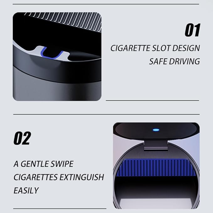 Ashtray with Lid, Smokeless Ashtray - Image 4
