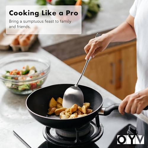 OYV 18/10 Stainless Steel Spatula Set - 15" Metal Spatulas for Kitchen
