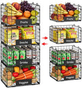 JKsmart 4 Pack XL Stackable Wire Baskets