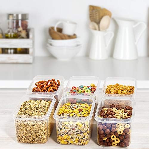 Wildone Airtight Food Storage Containers with Lids 0.8L, 16PCS, Black